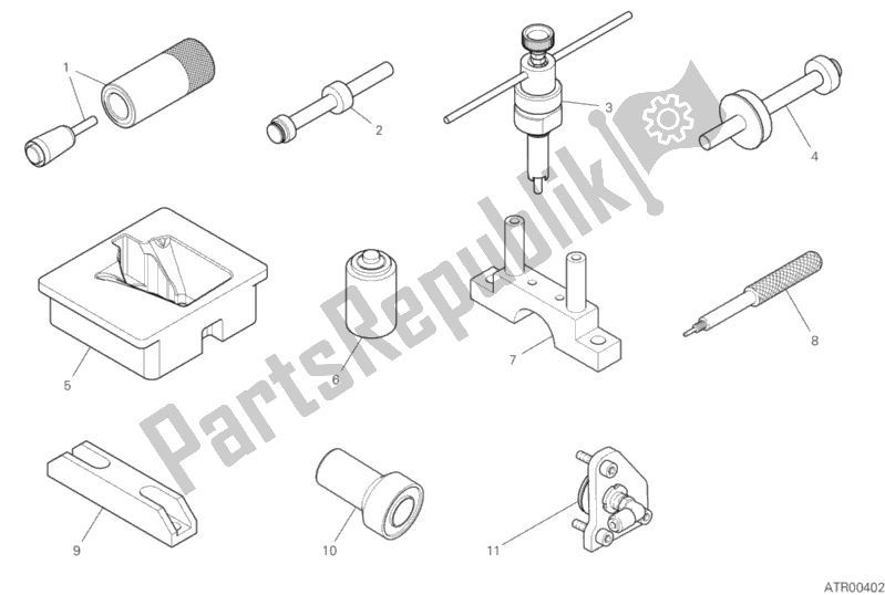 Todas las partes para 01c - Herramientas De Servicio De Taller (motor) de Ducati Superbike Panigale V4 S Thailand 1100 2019